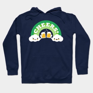 Cheers to Beers St Patricks Day Rainbow Hoodie